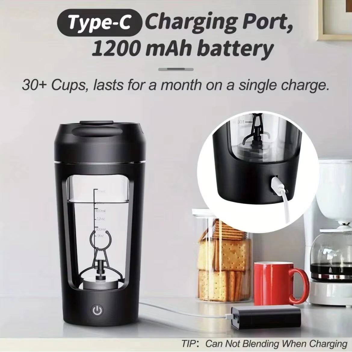 650ML Electric Mixing Cup Automatic Mini Portable Rechargeable Shaker Cup Sports Fitness Protein Powder Mixing Cup Mixer Bottle