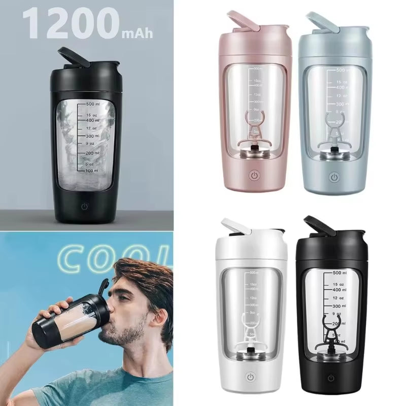 650ML Electric Mixing Cup Automatic Mini Portable Rechargeable Shaker Cup Sports Fitness Protein Powder Mixing Cup Mixer Bottle